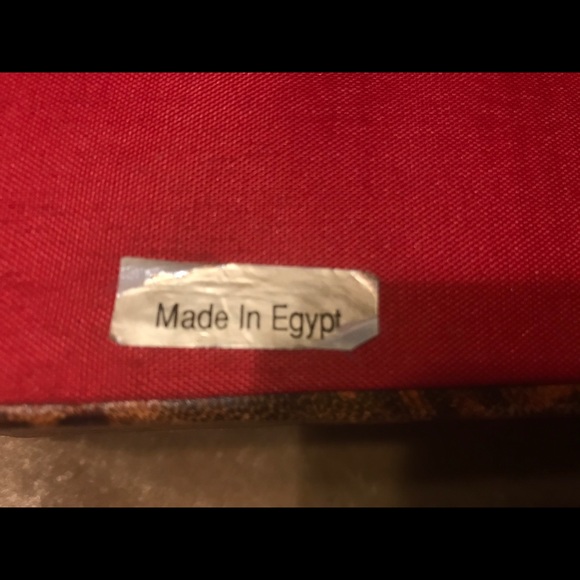 Vintage Leather Jewelry Box. Made in Egypt - Picture 8 of 8